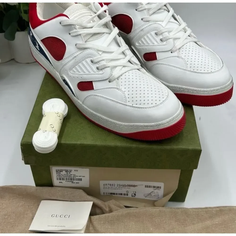 Men's Gucci, low top basket sneaker size 15 made in Italy